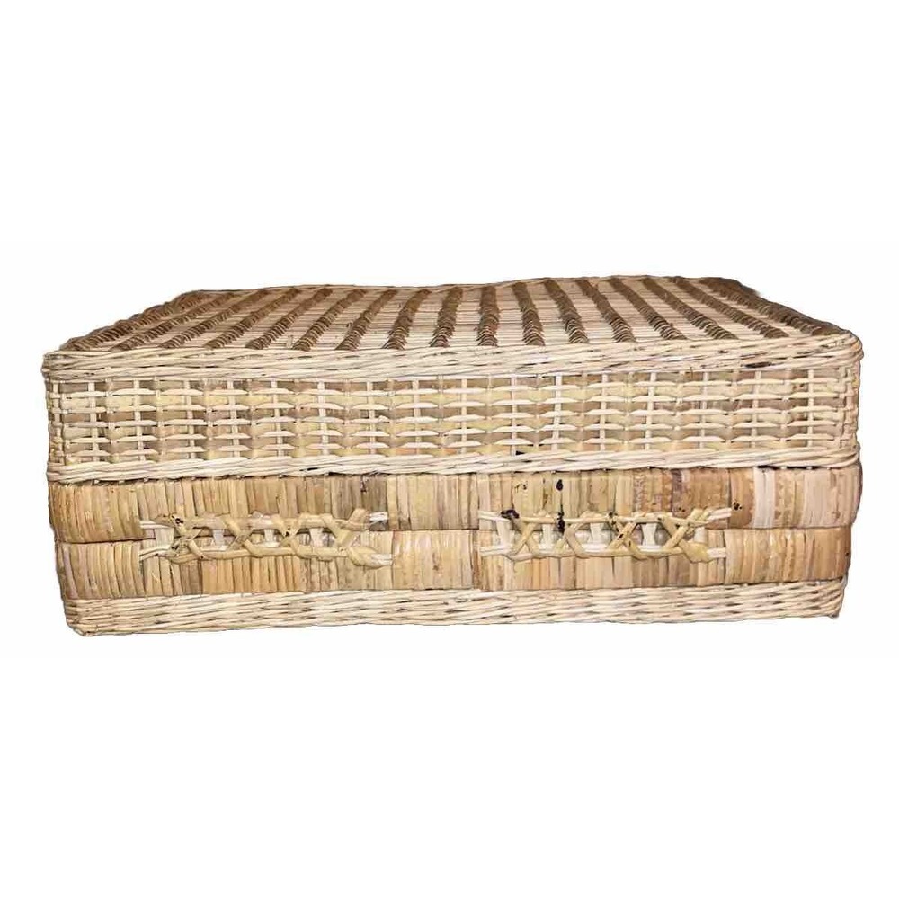 Vintage Picnic Basket Woven Rattan Wicker Lid Hinge Closure Countrycore - Picture 3 of 11
